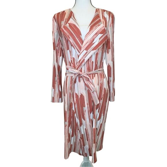 Chico’s Travelers Boho Pleated Crinkled Duster Jacket - Size Large 12/14 - Picture 3 of 8